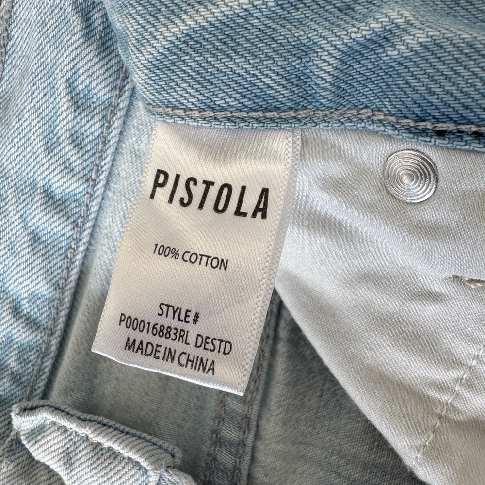Pistola Straight Leg Raw Hem Light Wash Jeans Spring Summer Denim REVOLVE - Picture 4 of 9